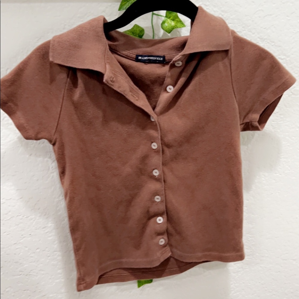 Brown, Collered Brandy top